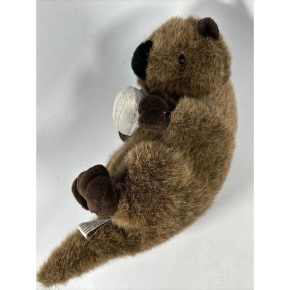 American Country Classics | Sea Otter Holding Seashell Plush | Monterey CA 13” - Picture 2 of 8